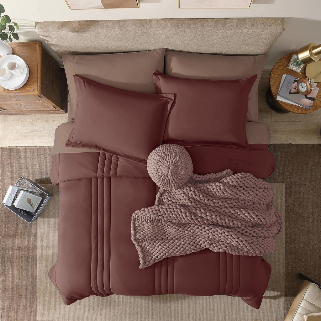 Melex 7-piece Bed in a Bag Comforter Set with Sheets