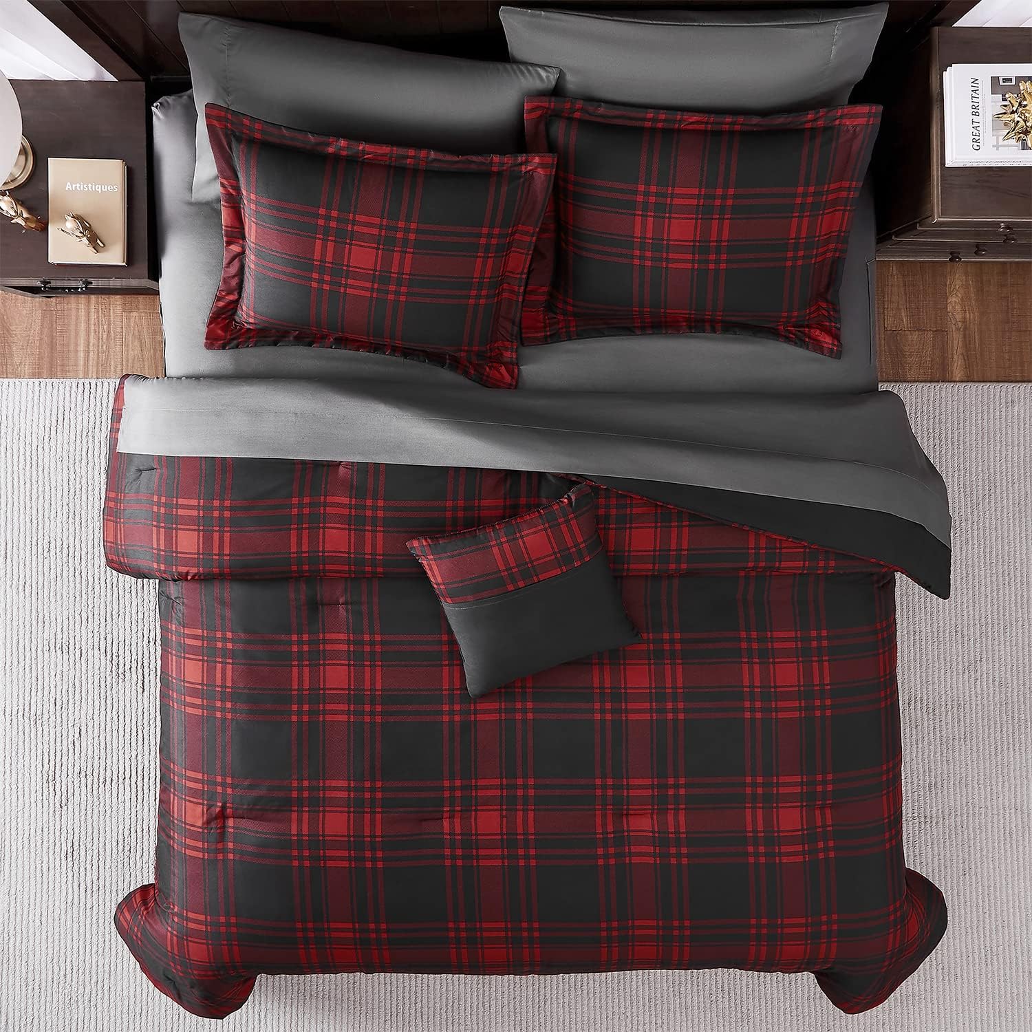 Melex Plaid Comforter Set