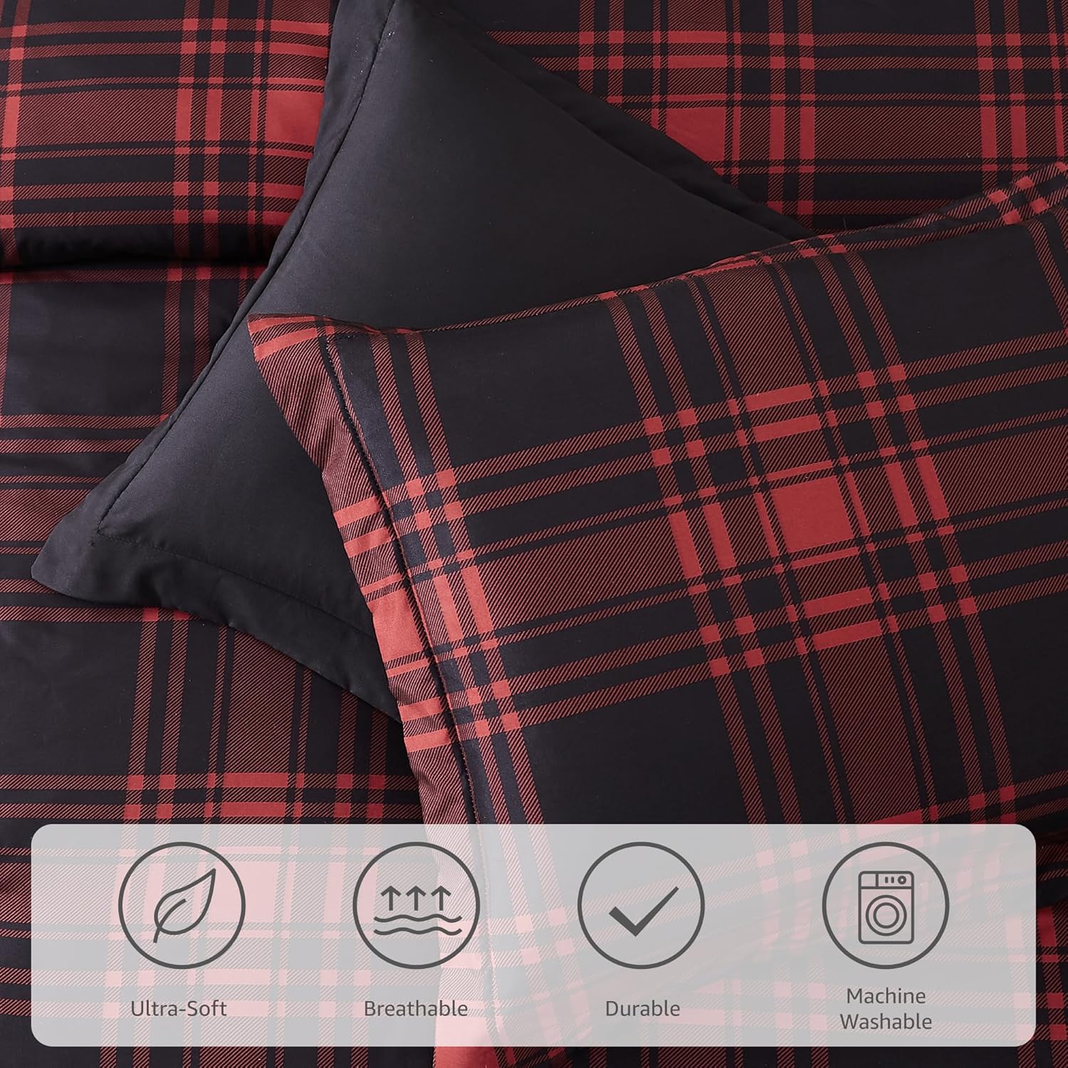 Melex Plaid Comforter Set