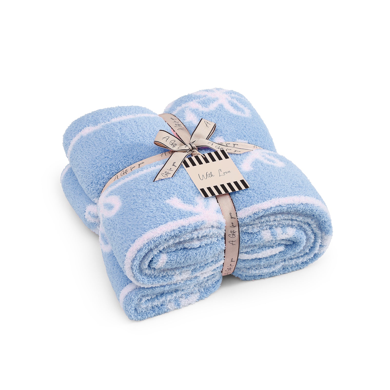 Catami Bow Throw Blanket-Reversible Home Decor Blankets for Couch Sofa Bed Camping 50"x60"