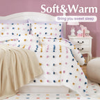 Melex Pom Tufted Comforter Set