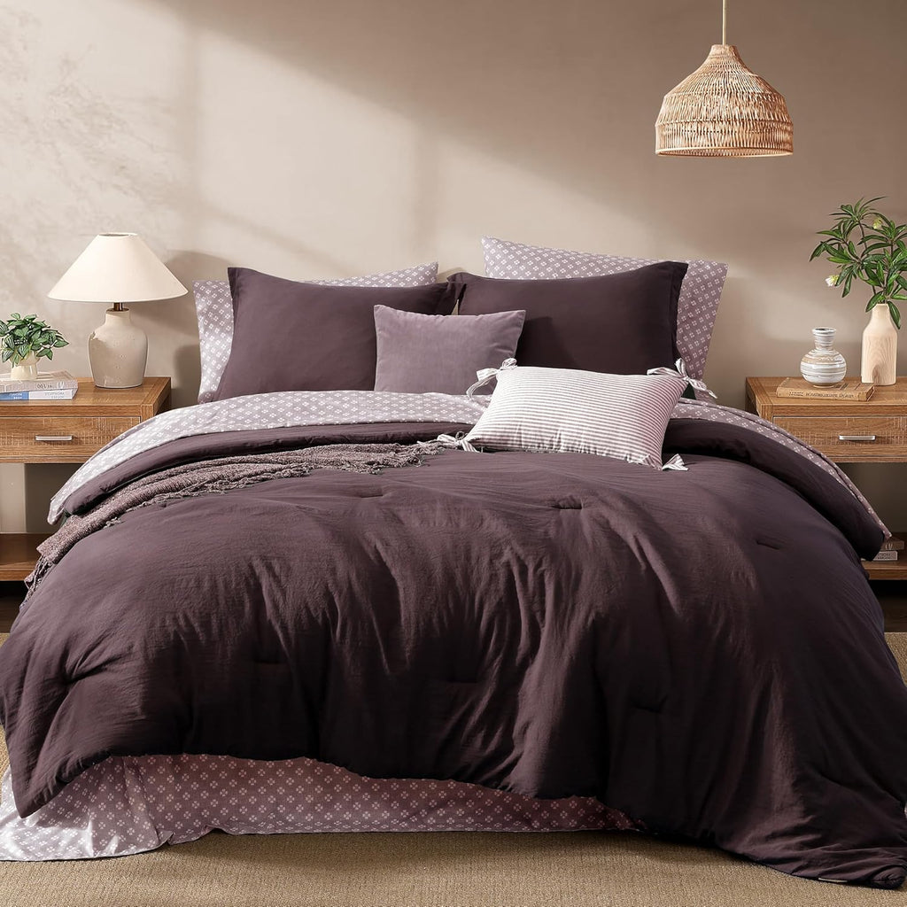 Catami Prewashed Bed in a Bag,Ultra Soft Comforter Bed Set with Sheets