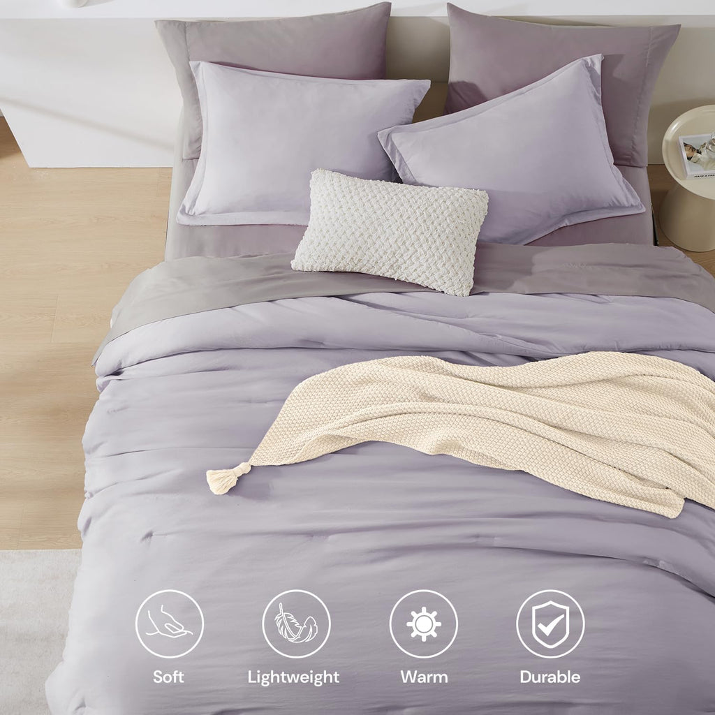 Prewashed fabric 7-piece Bed in a Bag Comforter Set