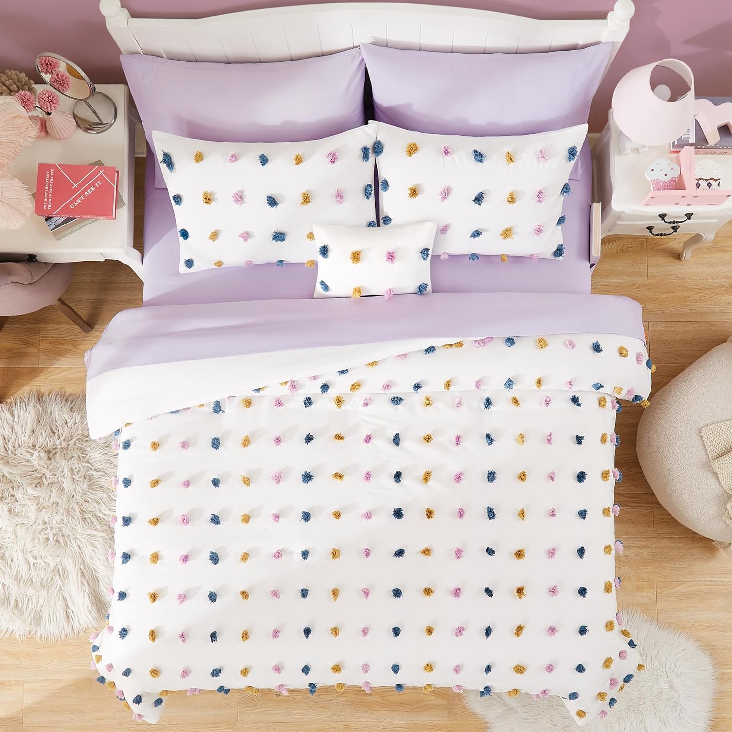 Melex Pom Tufted Comforter Set