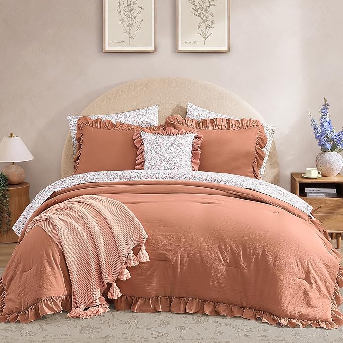 Melex Ruffle Comforter Set