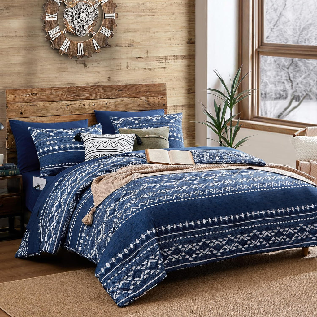 Melex Boho 7-Piece Bed in a Bag Comforter Set with Sheets