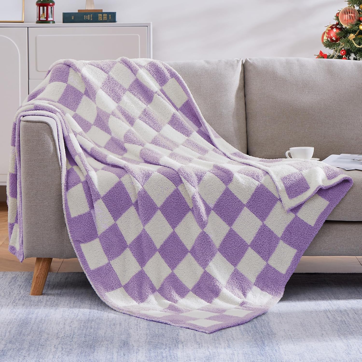 Melex Checkered Throw Blanket
