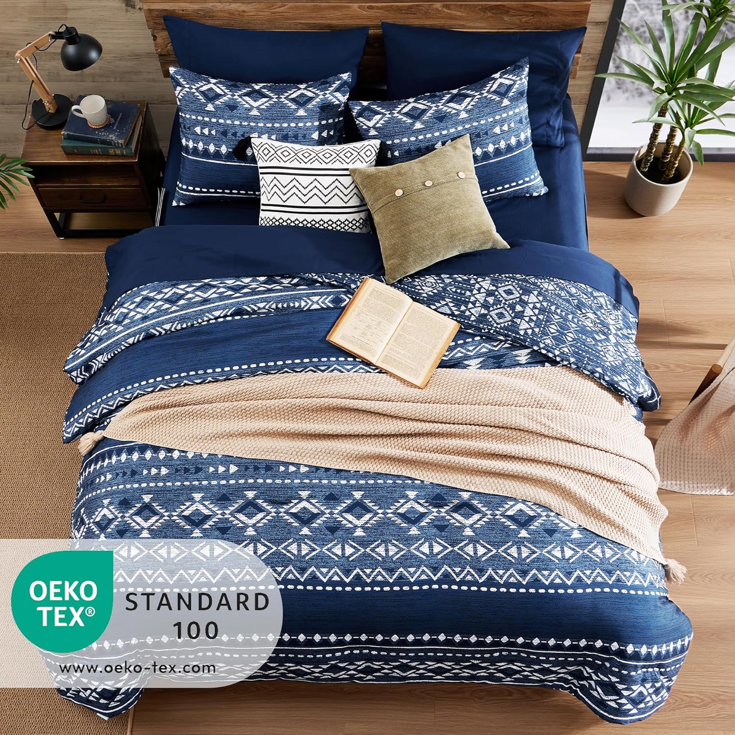 Melex Boho 7-Piece Bed in a Bag Comforter Set with Sheets