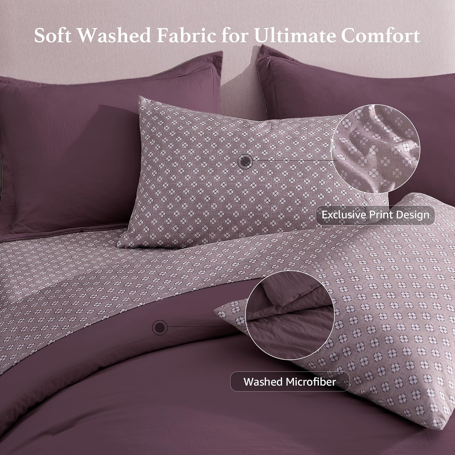 Catami Prewashed Bed in a Bag,Ultra Soft Comforter Bed Set with Sheets