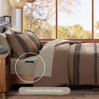 Melex Embroidery Comforter Set