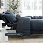 Melex 7-piece Bed in a Bag Comforter Set with Sheets