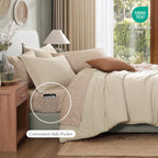 Melex Prewashed Bed in a Bag,Ultra Soft Comforter Bed Set with Sheets