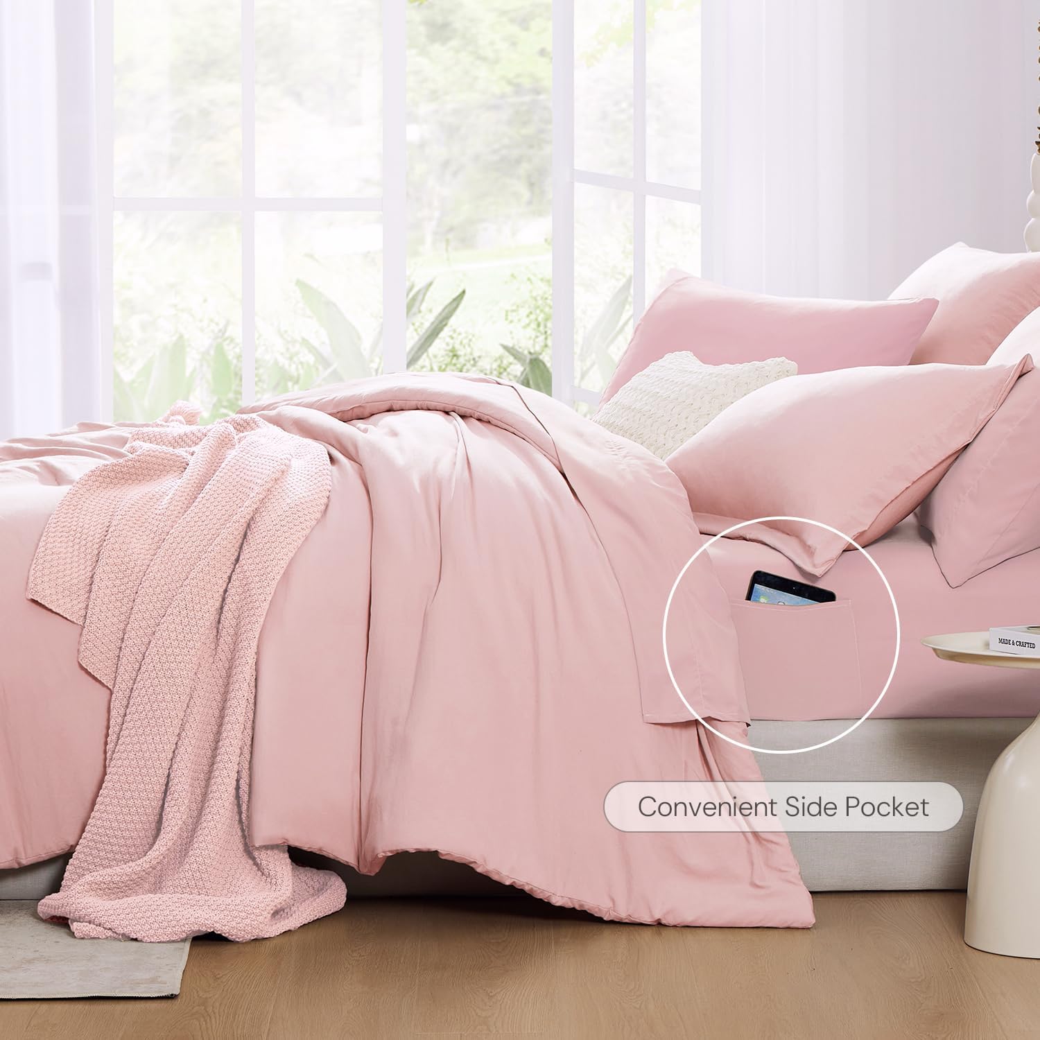 Prewashed fabric 7-piece Bed in a Bag Comforter Set