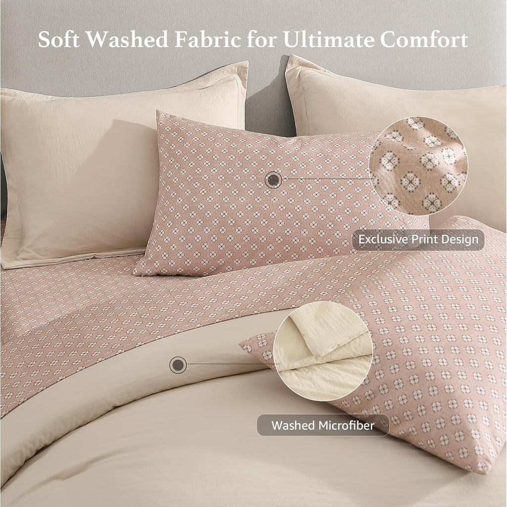 Melex Prewashed Bed in a Bag,Ultra Soft Comforter Bed Set with Sheets