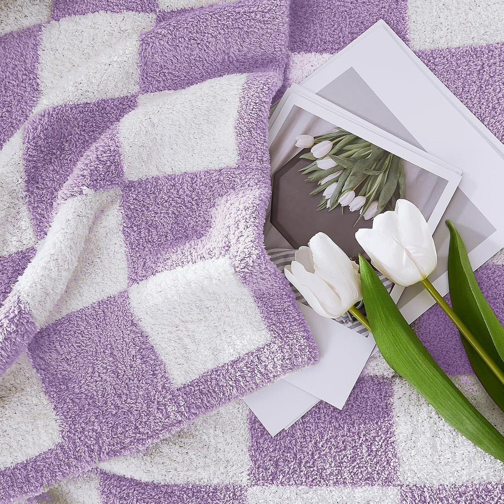 Melex Checkered Throw Blanket