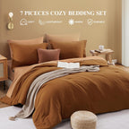 Prewashed fabric 7-piece Bed in a Bag Comforter Set