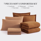 Prewashed fabric 7-piece Bed in a Bag Comforter Set