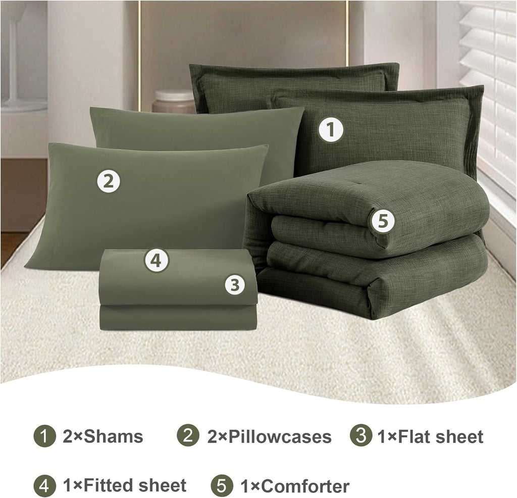 Melex Textured Comforter Set