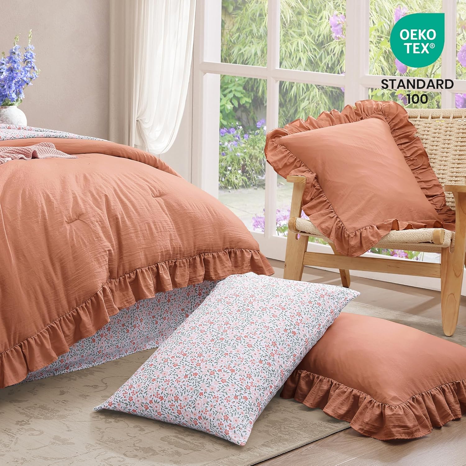 Melex Ruffle Comforter Set