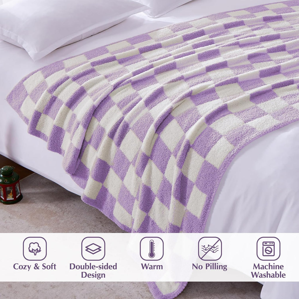 Melex Checkered Throw Blanket