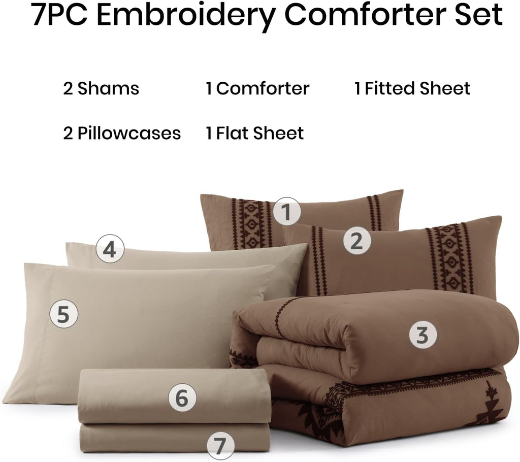 Melex Embroidery Comforter Set