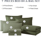 Melex 7-piece Bed in a Bag Comforter Set with Sheets