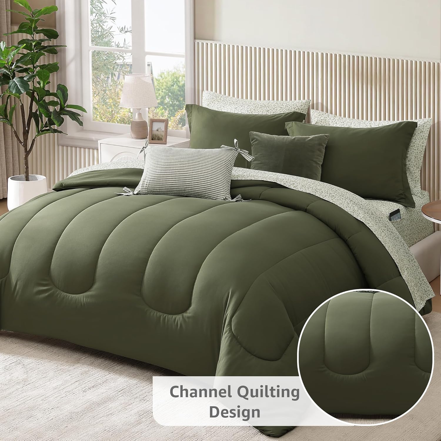 Melex 7-piece Bed in a Bag Comforter Set with Sheets