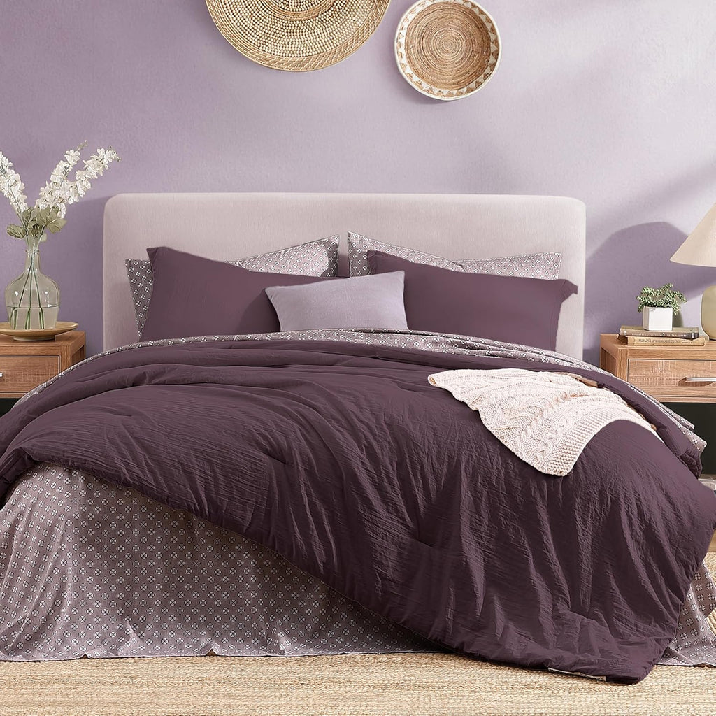 Catami Prewashed Bed in a Bag,Ultra Soft Comforter Bed Set with Sheets