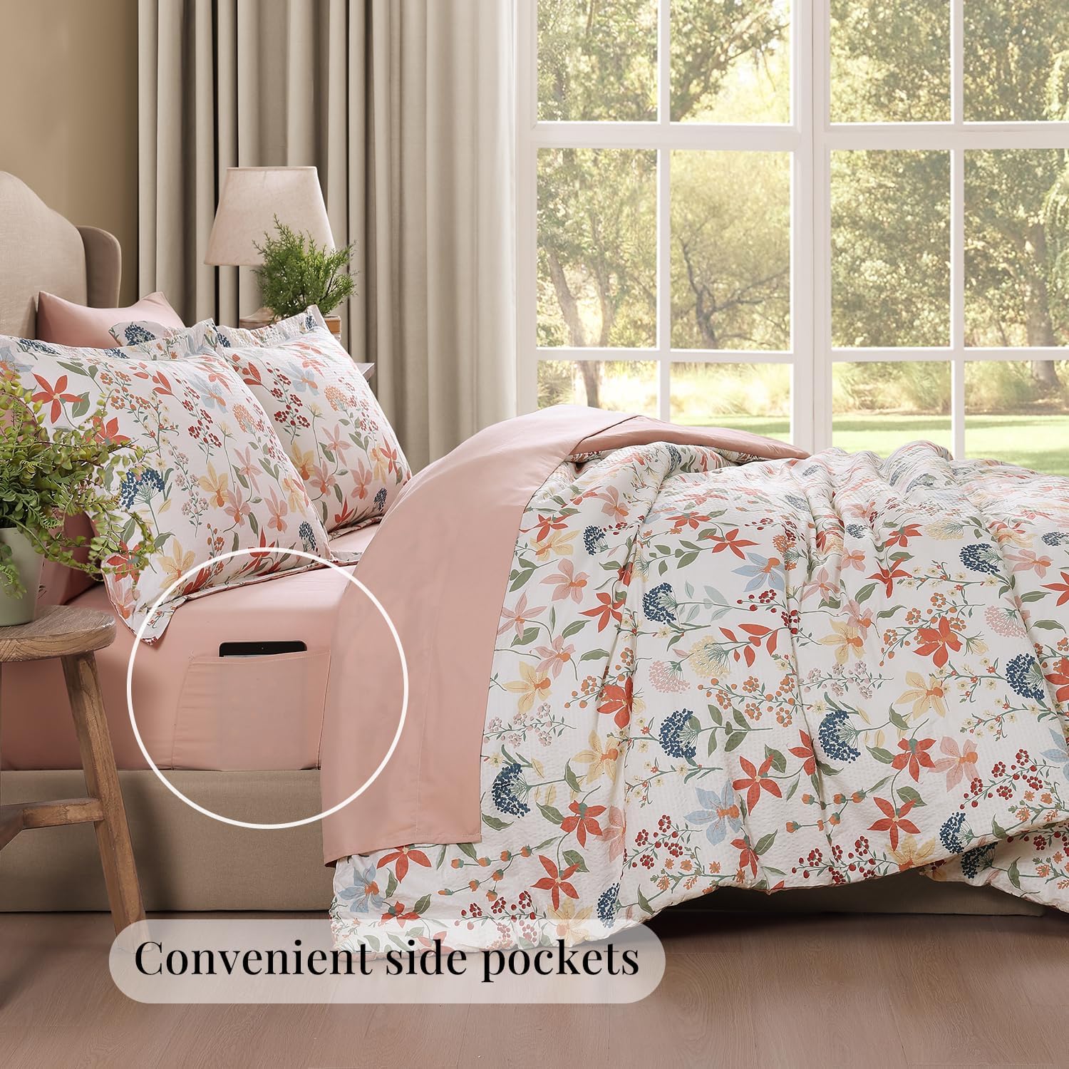 Melex Floral 7-piece Comforter Set