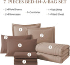 Melex 7-piece Bed in a Bag Comforter Set with Sheets
