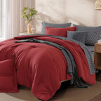 Melex Prewashed Bed in a Bag,Ultra Soft Comforter Bed Set with Sheets