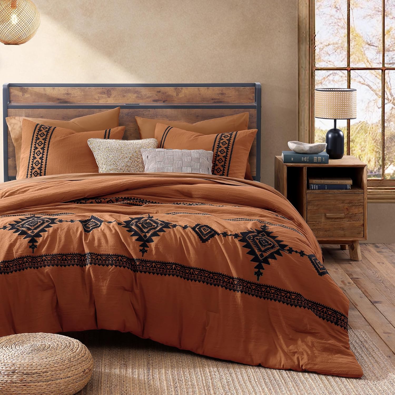 Melex Embroidery Comforter Set
