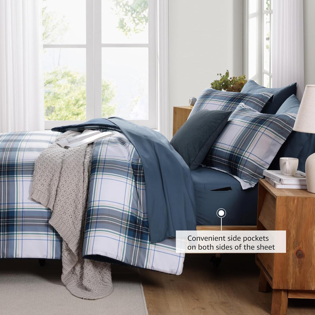 Melex Plaid Comforter Set