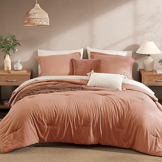 Melex Prewashed Bed in a Bag,Ultra Soft Comforter Bed Set with Sheets