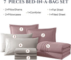 Melex 7-piece Bed in a Bag Comforter Set with Sheets