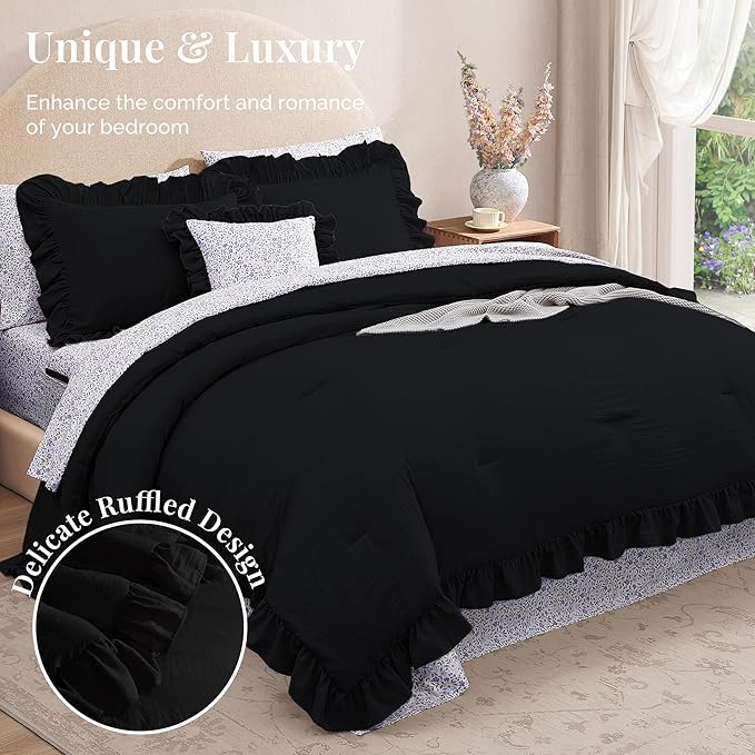 Melex Ruffle Comforter Set
