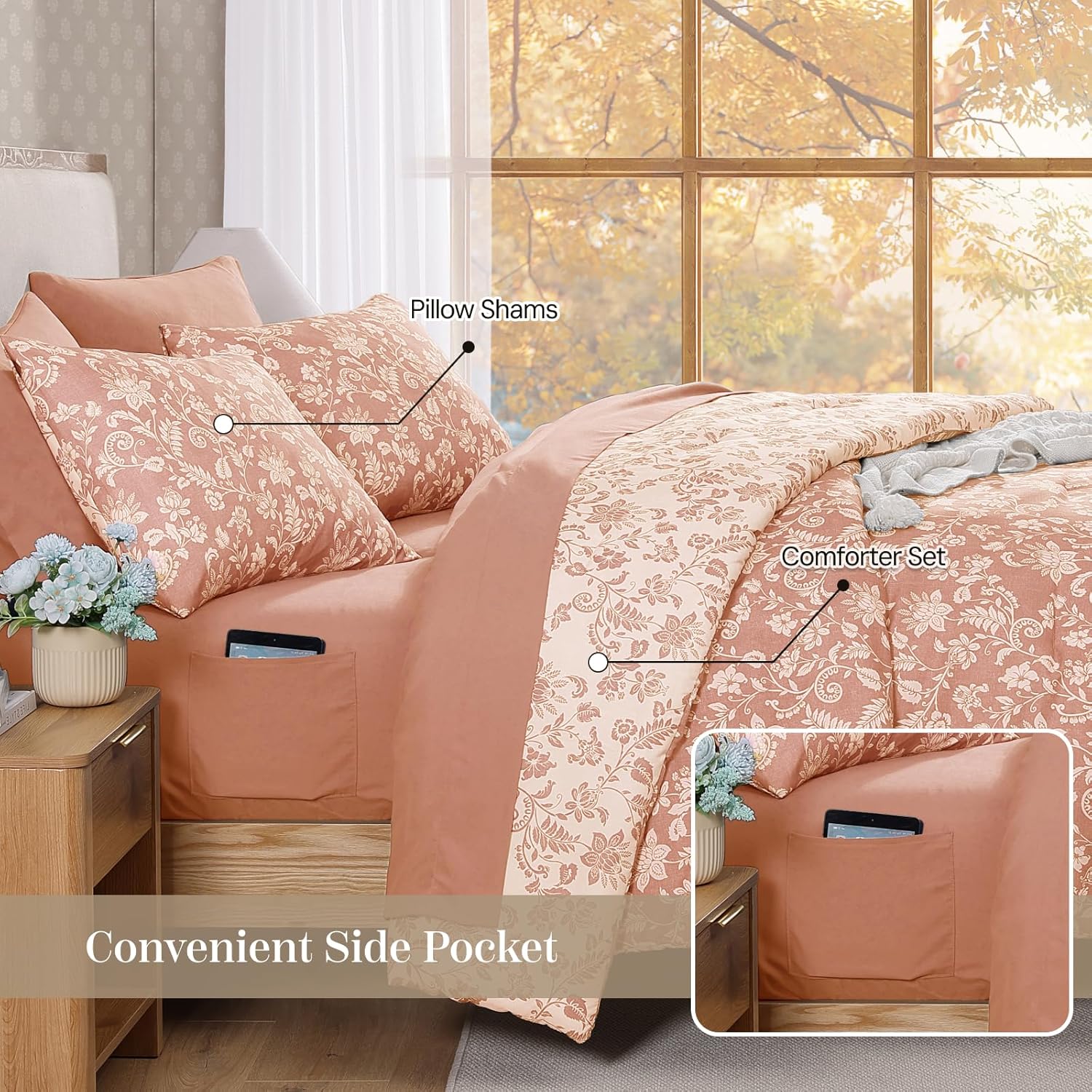 Botanical Flowers Comforter Set