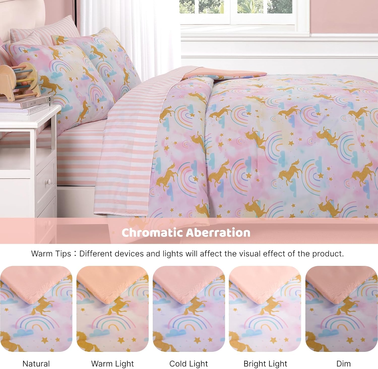 Melex gold foil Design Comforter Set