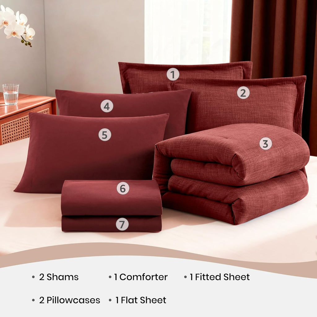 Melex Textured Comforter Set