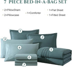 Melex 7-piece Bed in a Bag Comforter Set with Sheets