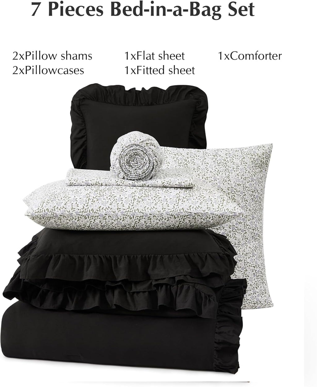 Melex Ruffle Comforter Set