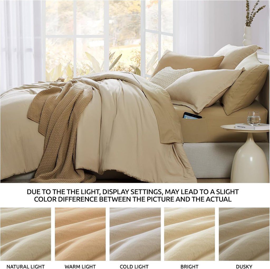 Prewashed fabric 7-piece Bed in a Bag Comforter Set