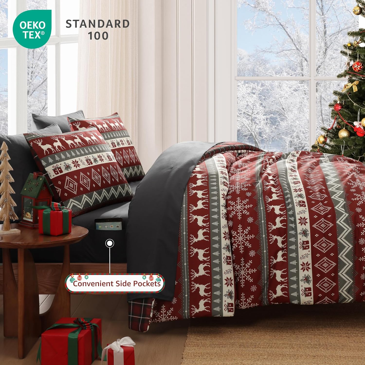 Melex Plaid Comforter Set