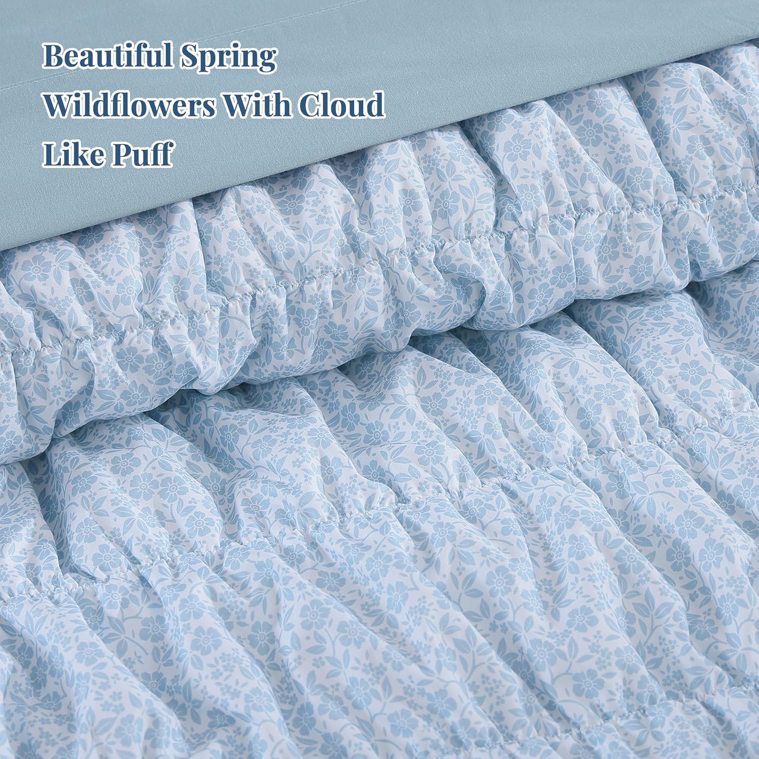 Melex Puff 7-piece Bed in a Bag Comforter Set with Sheets