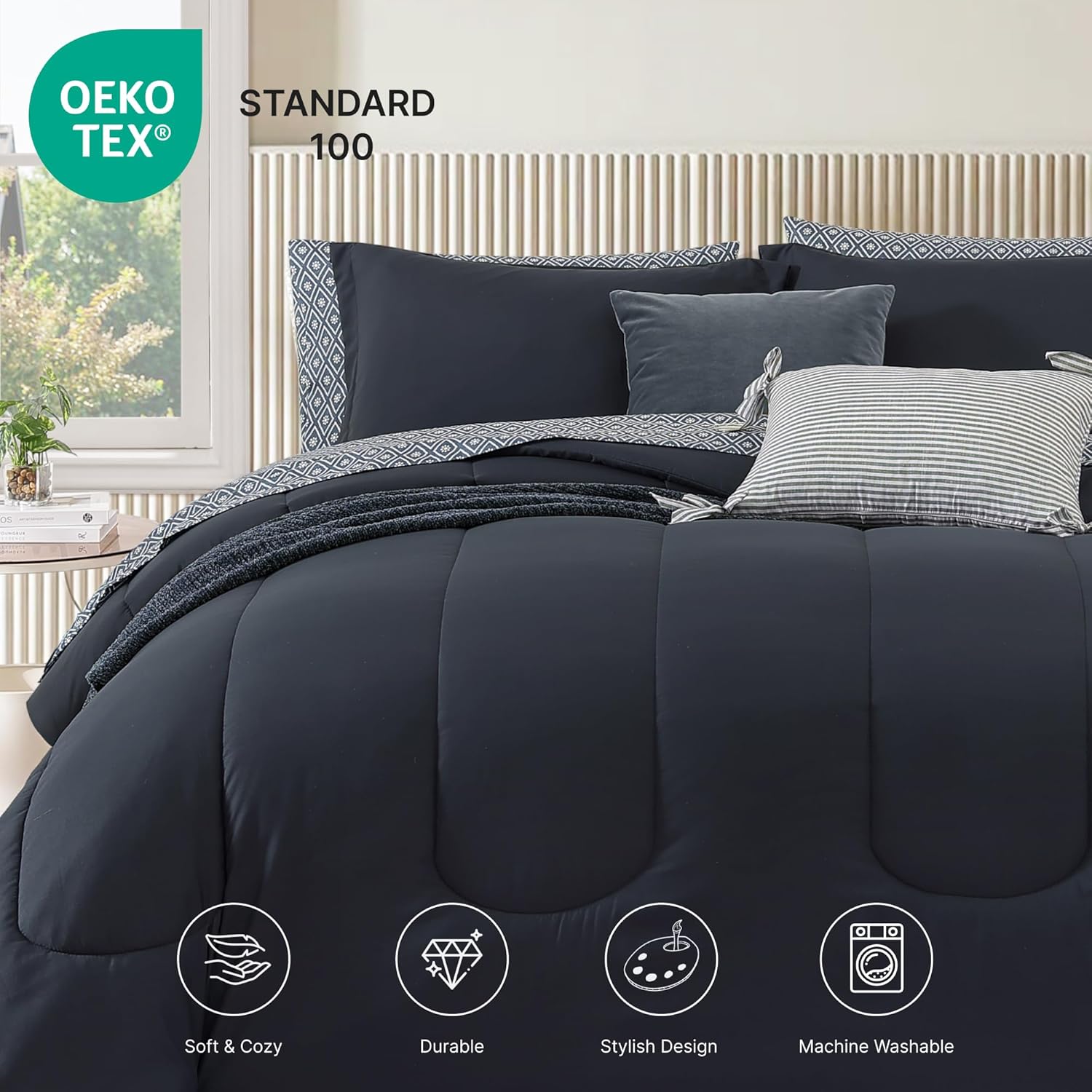 Melex 7-piece Bed in a Bag Comforter Set with Sheets