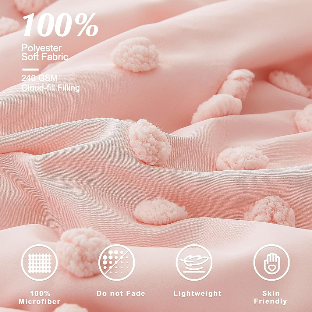 Melex Pom Tufted Comforter Set