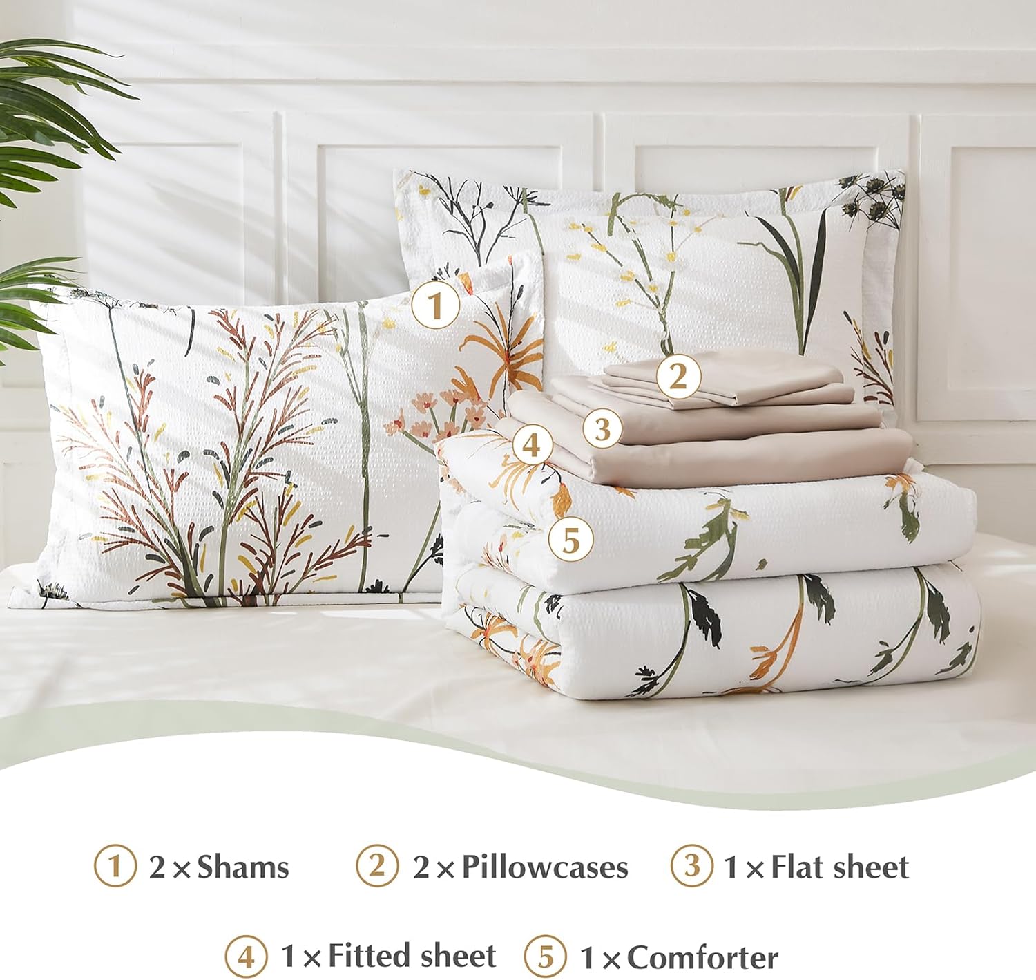 Melex Floral 7-piece Comforter Set