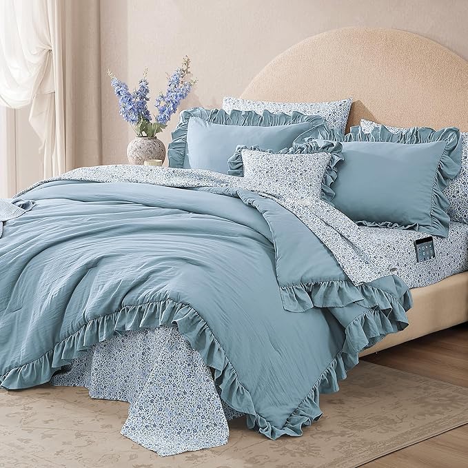 Melex Ruffle Comforter Set