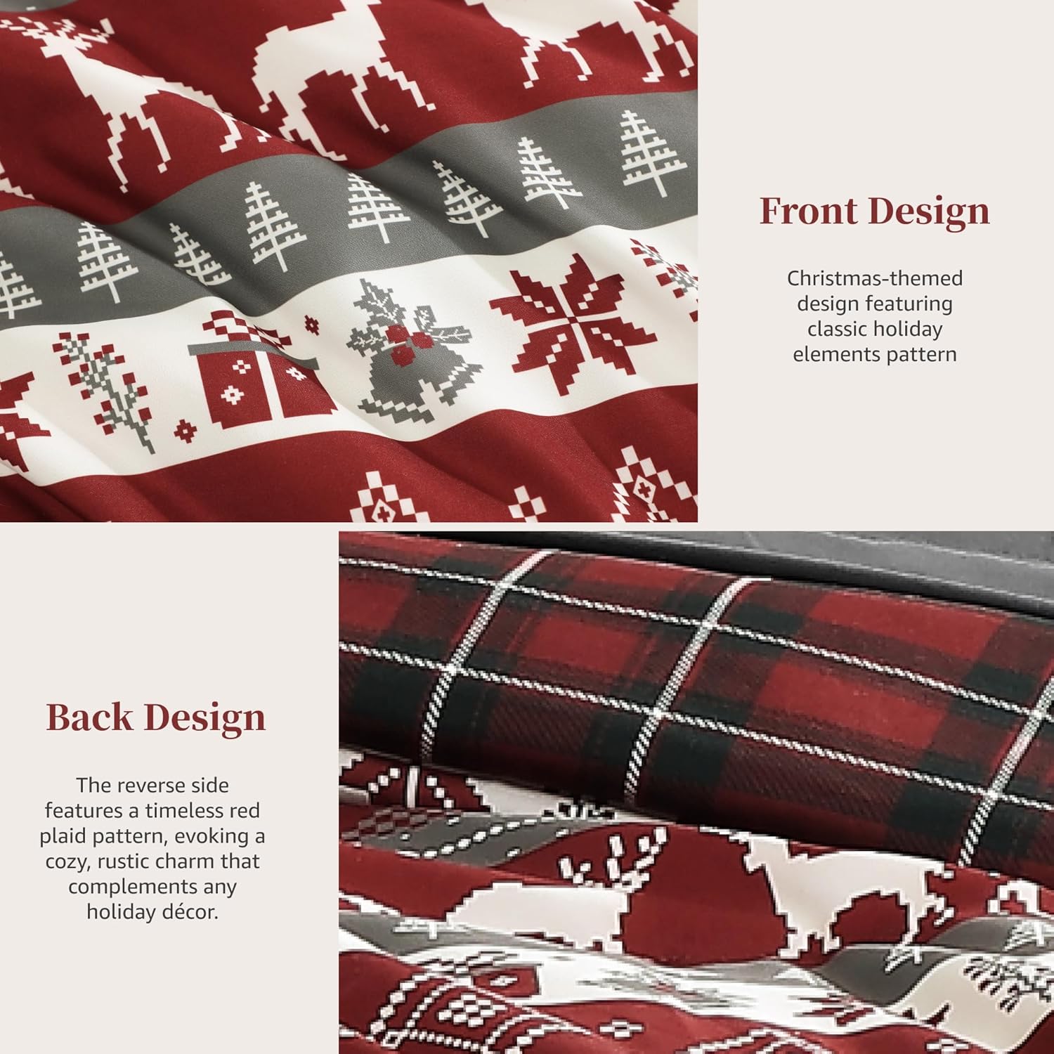 Melex Plaid Comforter Set