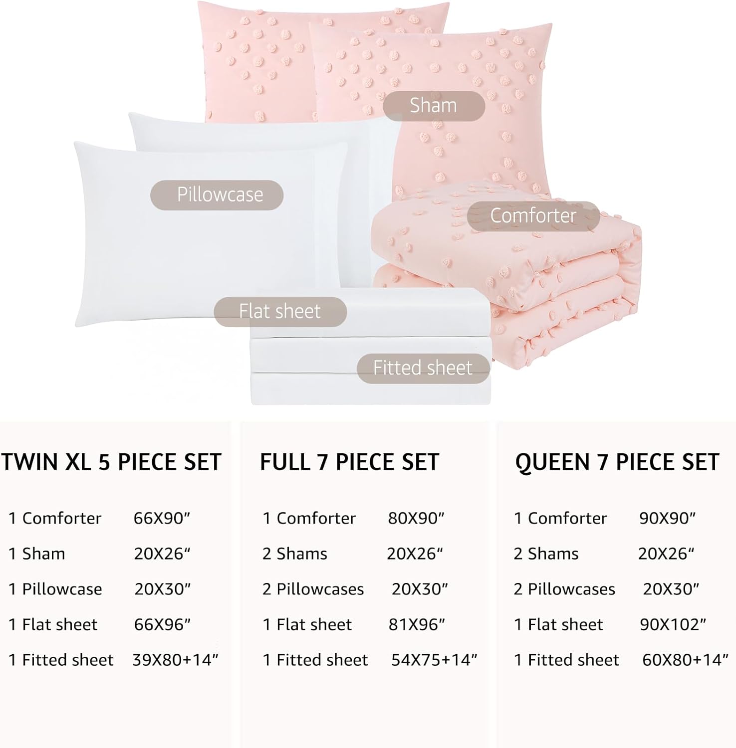 Melex Pom Tufted Comforter Set
